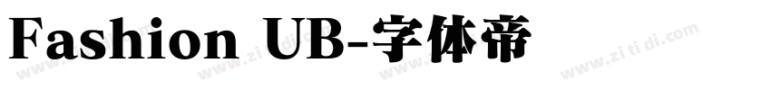 Fashion UB字体转换
